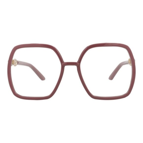 Gucci Womens Square/Rectangle Pink Pink Transparent Fashion Designer Eyewear - Picture 1 of 5